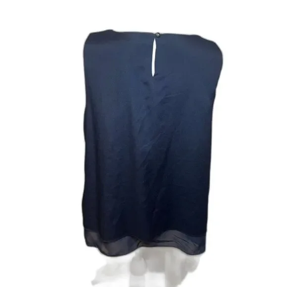 Lauren Ralph Lauren Navy Blue Tank Top Layered Blouse Womens Designer - Picture 5 of 8